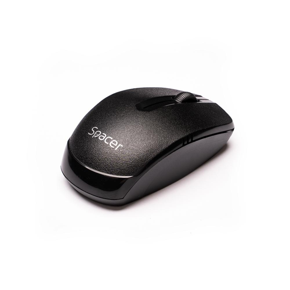 MOUSE Spacer, PC sau NB, fara fir, USB 2.4 GHz, optic, 1000 dpi, butoane/scroll 3/1, negru, SPMO-161 - 2 | YEO