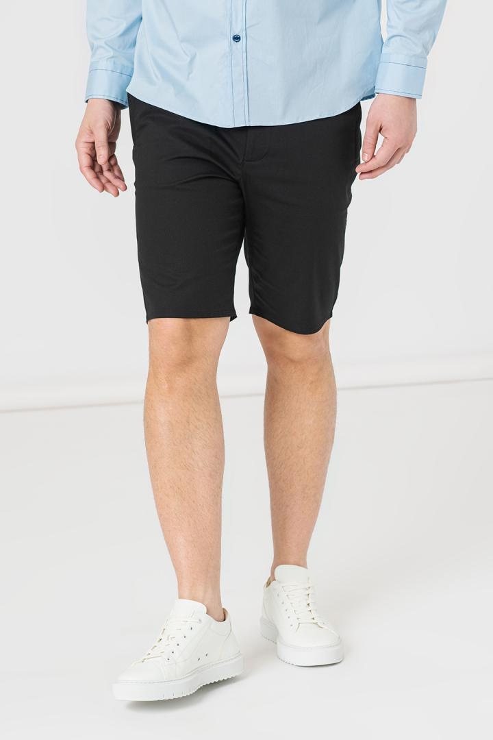 PANTALONI SCURT CASUAL BARBATI BLACK S - 4 | YEO