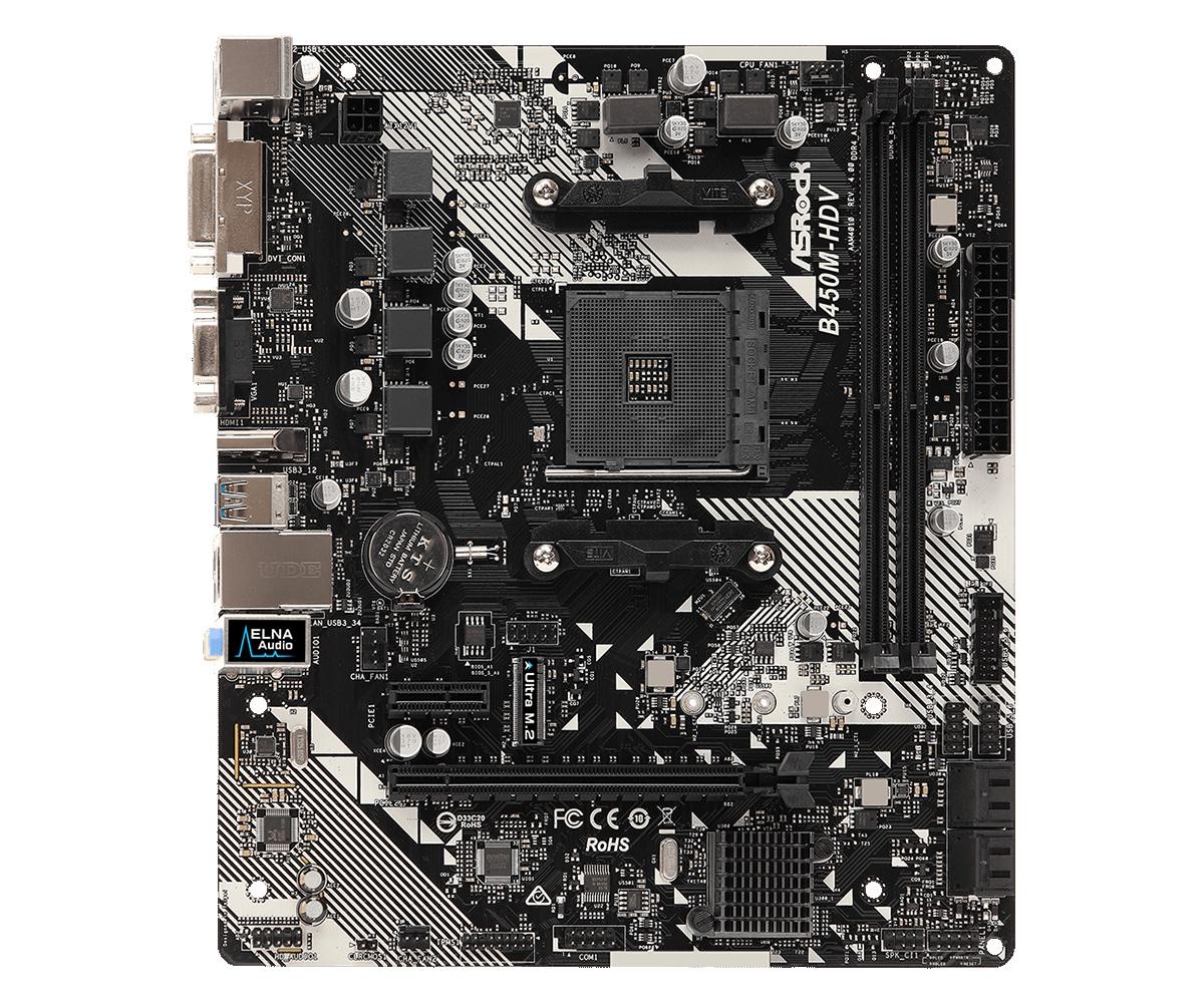 Placa de baza ASRock B450M-HDV R4.0, Socket AM4 - 2 | YEO