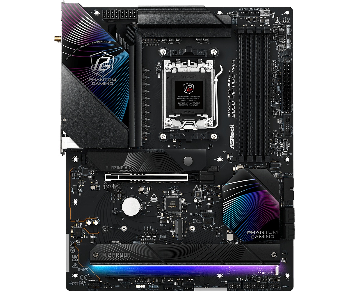 Placa de Baza ASROCK PHANTOM GAMING B850 RIPTIDE WIFI AM5 - 1 | YEO