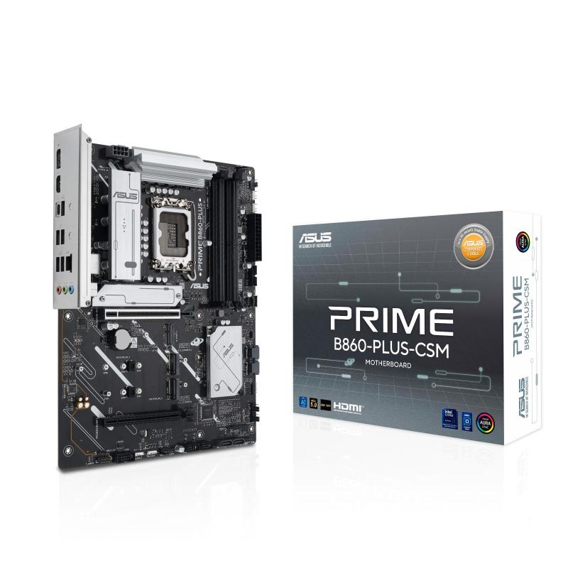 Placa de Baza ASUS PRIME B860-PLUS-CSM LGA1851, 4x DDR5, 1x DP 1x HDMI, 1x PCIE 5.0 x16 1x PCIE 4.0 x16, 3x M.2, 4x SATA 6GB/s, ATX - 3 | YEO