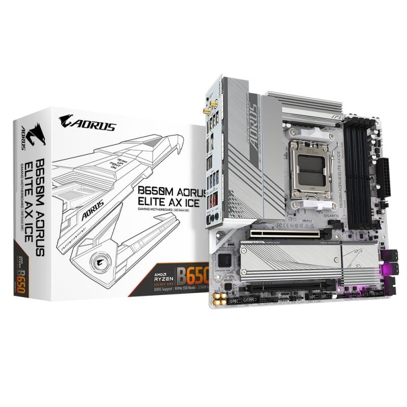 Placa de baza Gigabyte B650M AORUS ELITE AX ICE AM5 - 4 | YEO