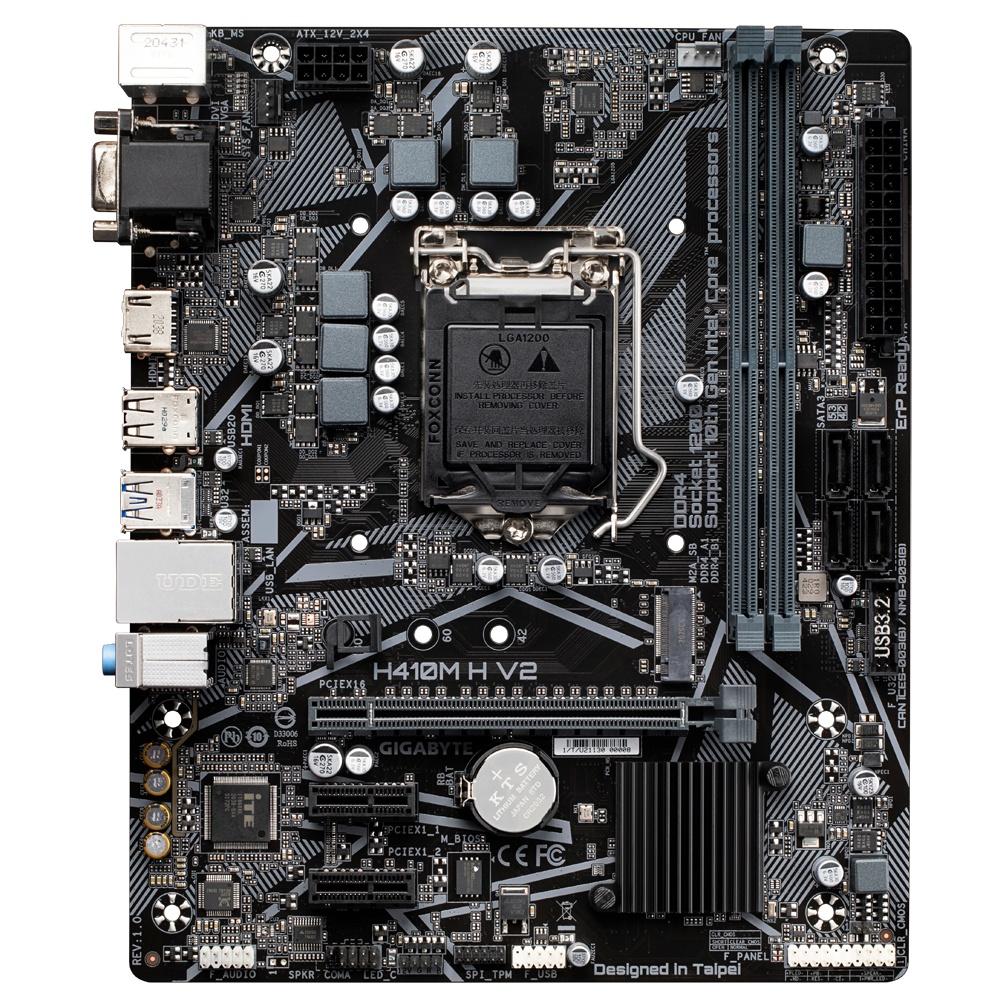 Placa de baza Gigabyte H410M H V2, LGA 1200 - 1 | YEO