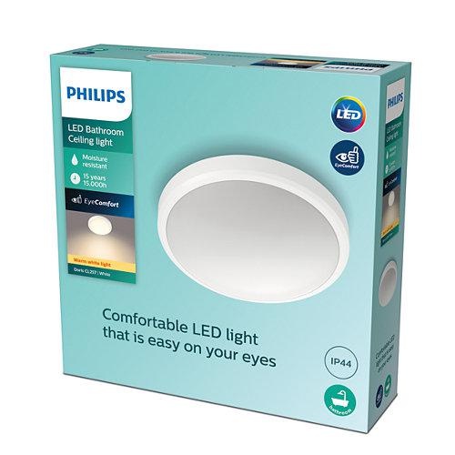 Plafoniera LED Philips Doris CL257, 17W, 1500 lm, lumina calda (2700K), IP44, 31.3cm, Alb - 1 | YEO