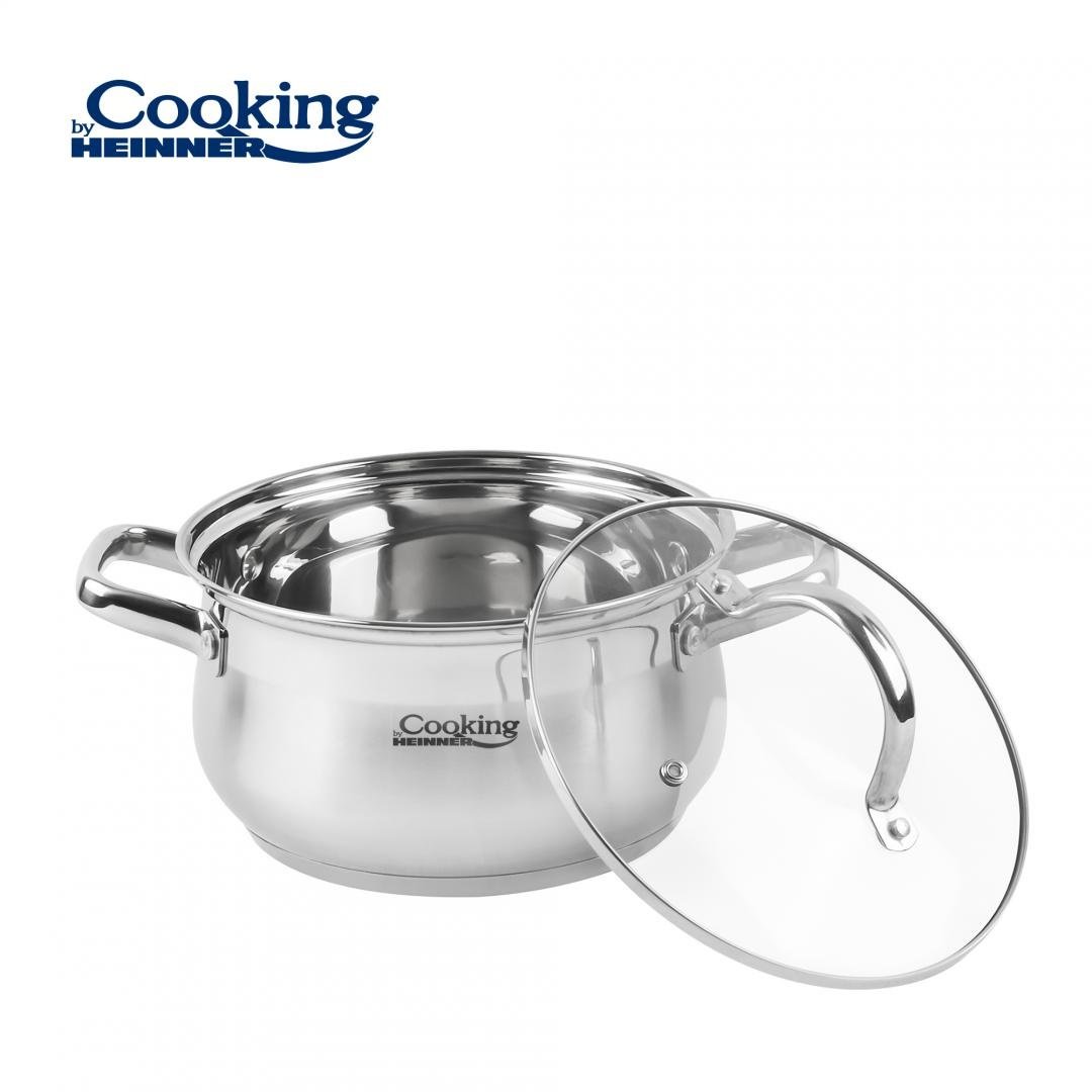 SEMIOALA INOX+CAPAC, 22 X 12.5 CM, 4.7 L, AMIRA, COOKING BY HEINNER - 1 | YEO