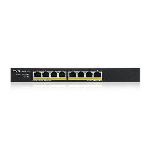 Switch PoE Gigabit Zyxel GS1915-8EP cu 8 porturi, gestionare prin Nebula, ideal pentru rețele de afaceri - 2 | YEO