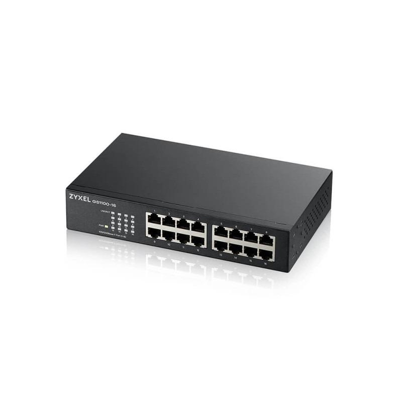 Switch ZYXEL GS1100-16, 16-port, 10/100/1000 Mbps - 1 | YEO