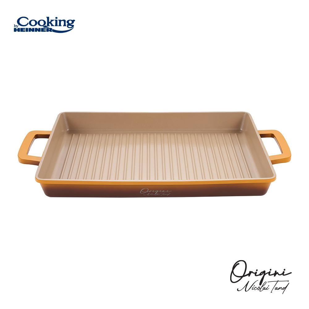 TAVA GRATAR ALUMINIU TURNAT 36 x 26.4 x 4 CM, NICOLAI TAND, ORIGINI, COOKING BY HEINNER - 2 | YEO