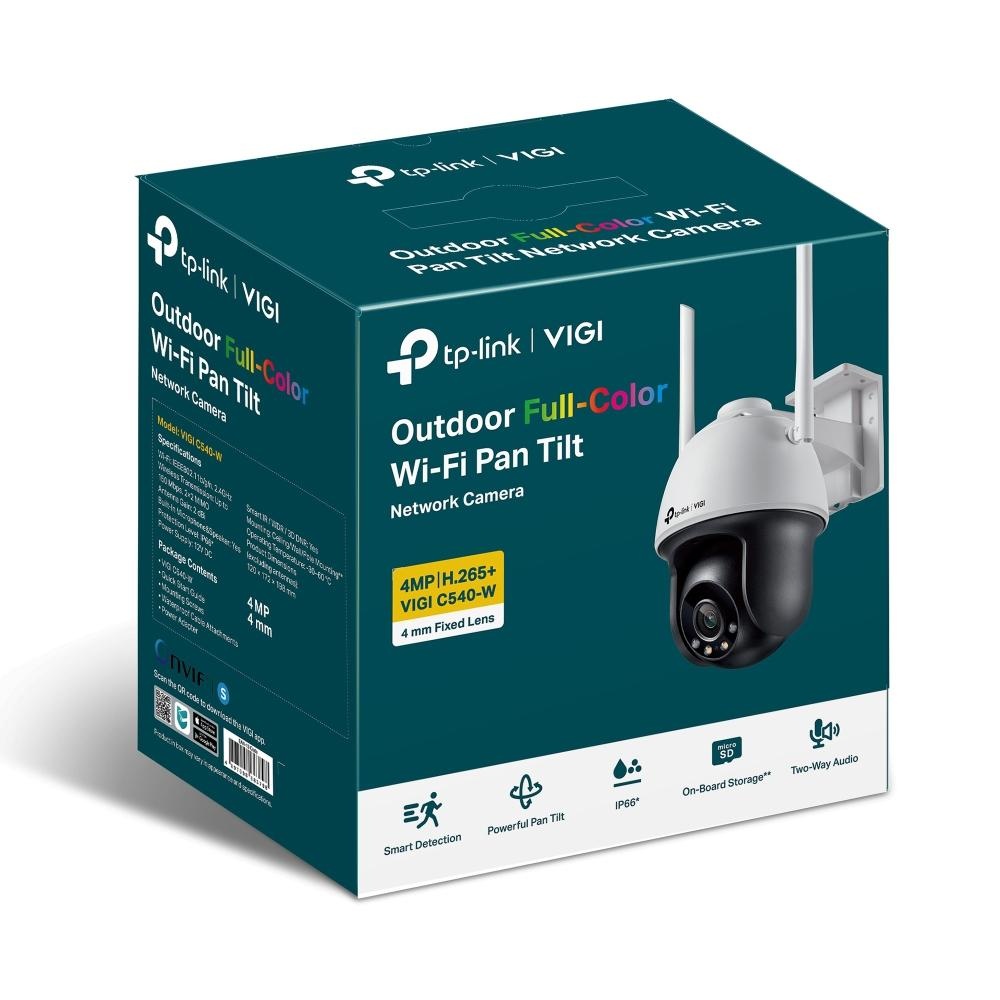 TP-LINK VIGI 4MP Outdoor PAN/TILT WI-FI Camera,VIGI C540-W(4mm),Senzor: 1/3