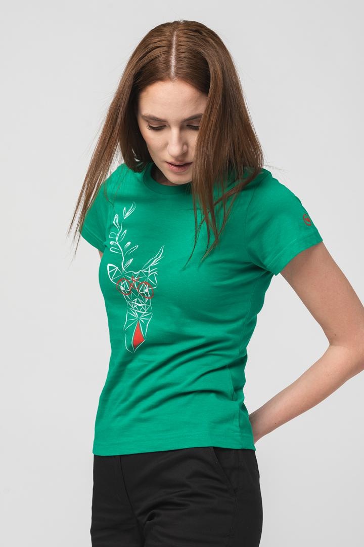 TRICOU CERB FAMILIE FEMEI K GREEN-L - 1 | YEO