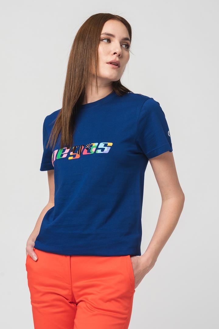 TRICOU LOGO MULTICOLOR FEMEI ROYAL BLUE-L - 1 | YEO