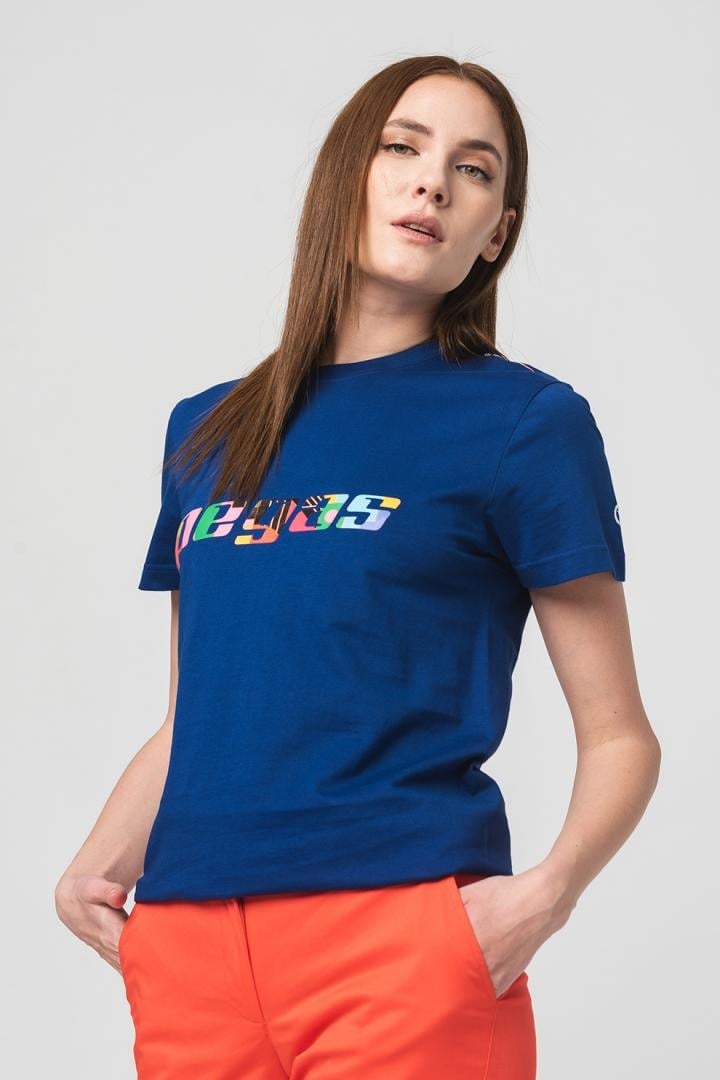 TRICOU LOGO MULTICOLOR FEMEI ROYAL BLUE-S - 3 | YEO