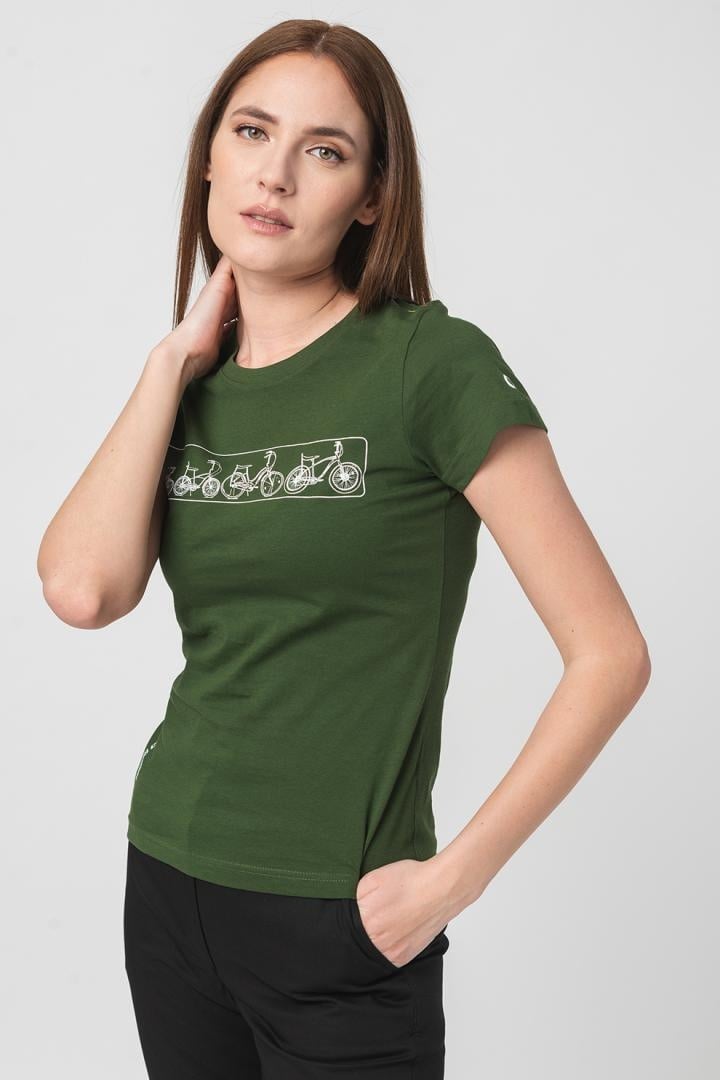 TRICOU LOGOMULTICOLOR FEMEI BOTTLE GREEN-L