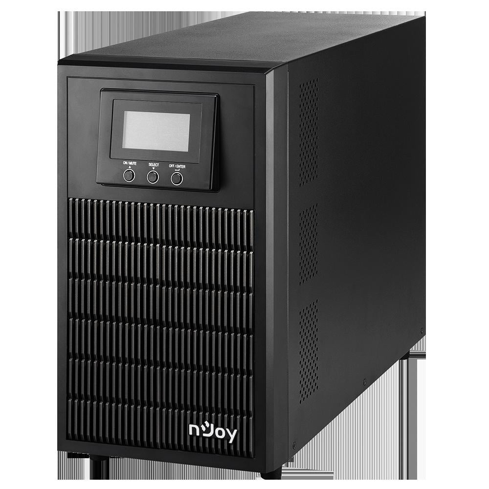 UPS nJoy Aten PRO 3000, 3000VA/2700W, On-line, LCD Display, 4 Prize Schuko cu Protectie, Management, Tower, Dubla conversie, Frequency Range 40Hz ~ 70 Hz, Connection port RS232 / USB / Intelligent Port, Dimensiuni: 421 x 190 x 318 mm, Greutate: 27.6 kg - 1 | YEO