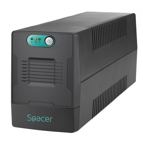 UPS Spacer Line Int. fara management, 1000VA/ 600W, AVR, 4 x socket Schuko, indicatie status cu LED, 2 x baterie 12V/7Ah, bateria are 12 luni garantie