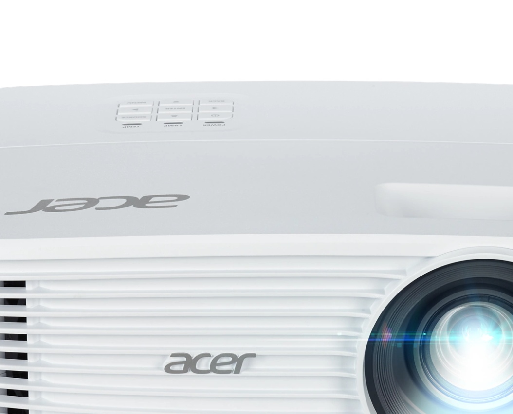 Videoproiector Acer P1257i, DLP 3D ready, 4800 lumeni/ 3600 lumeni Eco, XGA 1024* 768, up to WUXGA 1920* 1200, 4:3/ 16:9, 20.000:1, zoom 1.3x, dimensiune maxima imagine 300