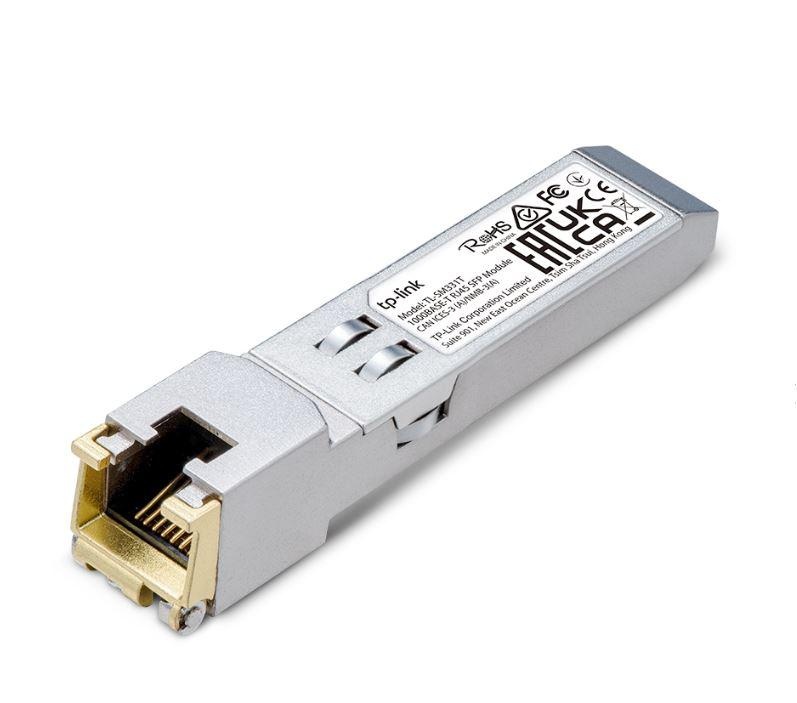 1000BASE-T RJ45 SFP Module SPEC: 1000Mbps RJ45 Copper Transceiver, Plug and Play with SFP Slot, Up to 100 m Distance (Cat5e or above)