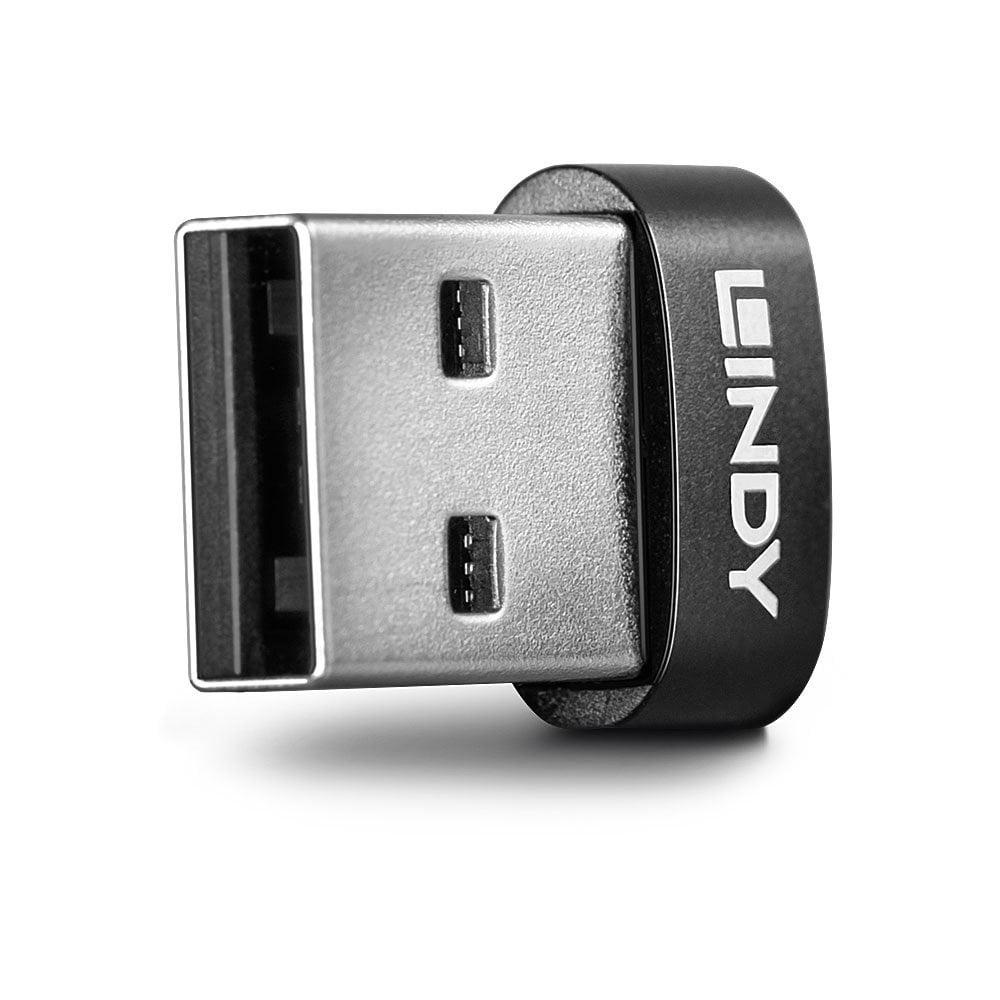 Adaptor Lindy LY-41884, USB 2.0 Type A to Type C, negru - 1 | YEO