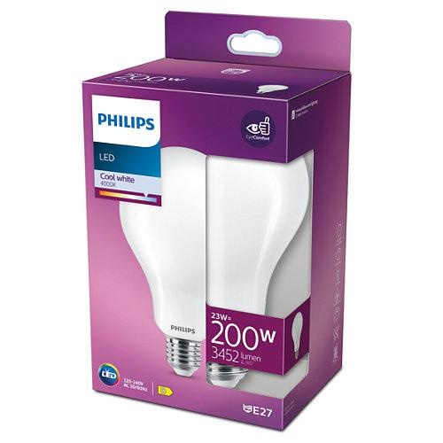 Bec LED Philips Classic A95, EyeComfort, E27, 23W (200W), 3452 lm, lumina neutra (4000K), mat - 1 | YEO