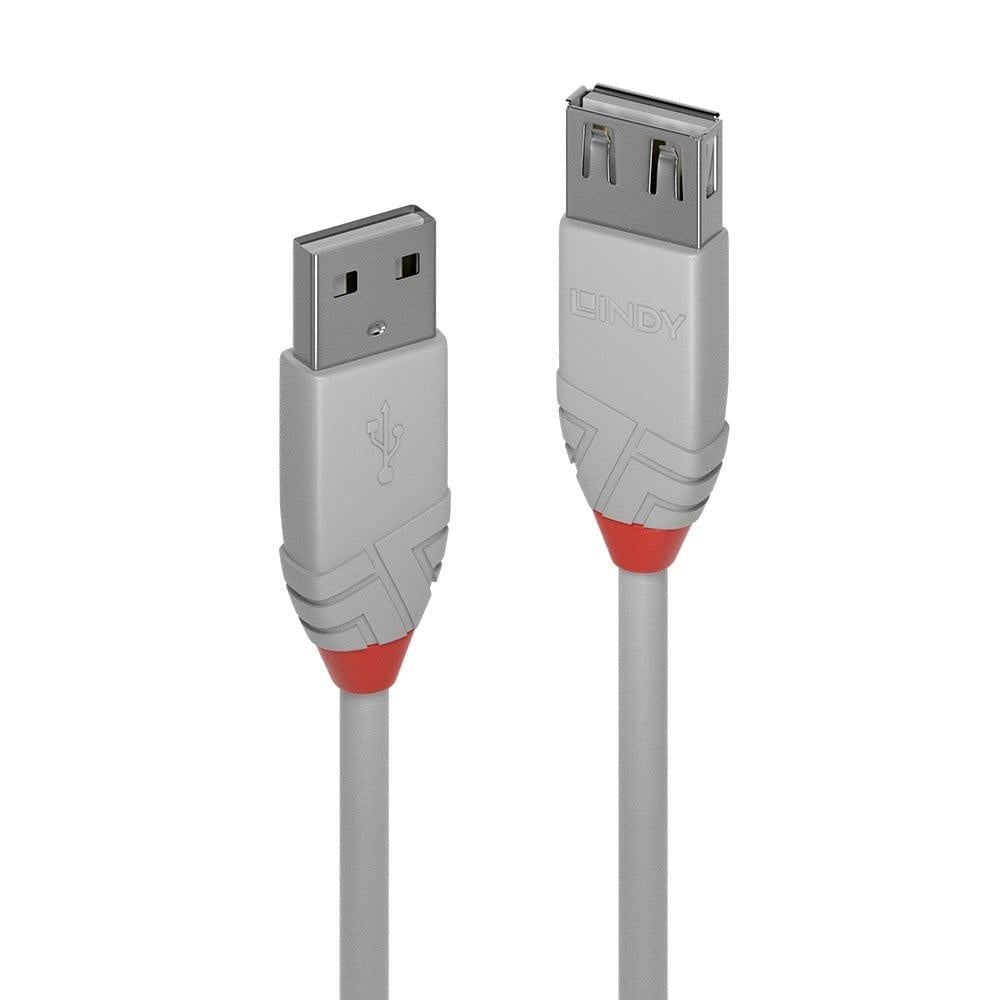 Cablu Lindy LY-36714, USB 2.0 Type A Extension, 3m, Anthra Line - 1 | YEO