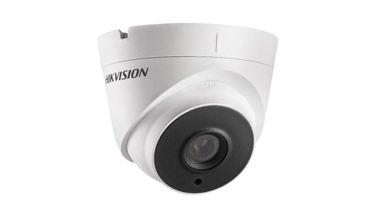 Camera Hikvision TurboHD Dome DS-2CE56D8T-IT3E(2.8mm); HD1080p, 2MP CMOS Sensor, EXIR; 40m IR; 2.8mm lens; Outdoor EXIR Eyeball; ICR, 0.005 Lux/F1.2, 12 VDC/built-in PoC; Smart IR; 3D DNR; OSD Menu (Up the Coax); True WDR; IP66.