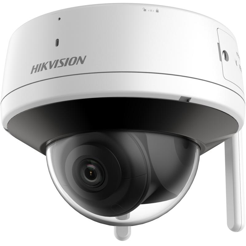 Camera supraveghere Hikvision WIFI IP dome DS-2CV2141G2-IDW(2.8MM)(W); 4 MP, WIFI 2.4G cu 2 antene, distanta in camp deschis 120metri, microfon si speaker incorporate, audio bidirectional, 1/2.7