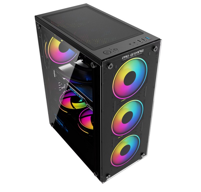 Carcasa PRO GAMING ELEMENT Mid Tower ARGB Negru - 3 | YEO