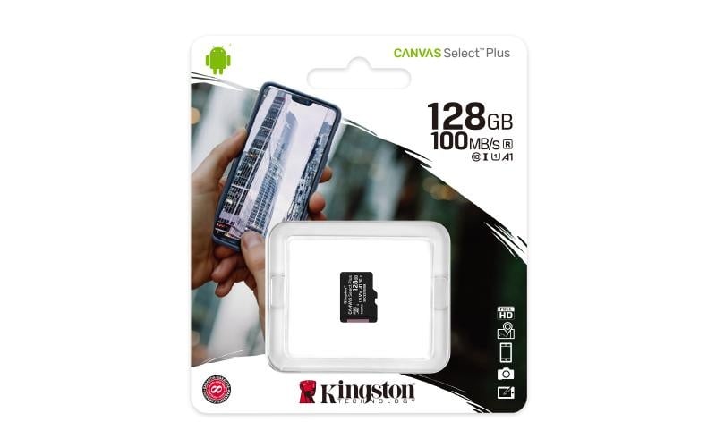 Card de Memorie MicroSD Kingston Select Plus, 128GB, Class 10 - 3 | YEO