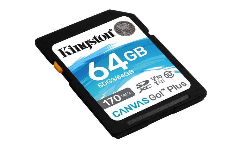 Card de Memorie SD Kingston Canvas GO Plus, 64GB, Class 10 - 2 | YEO