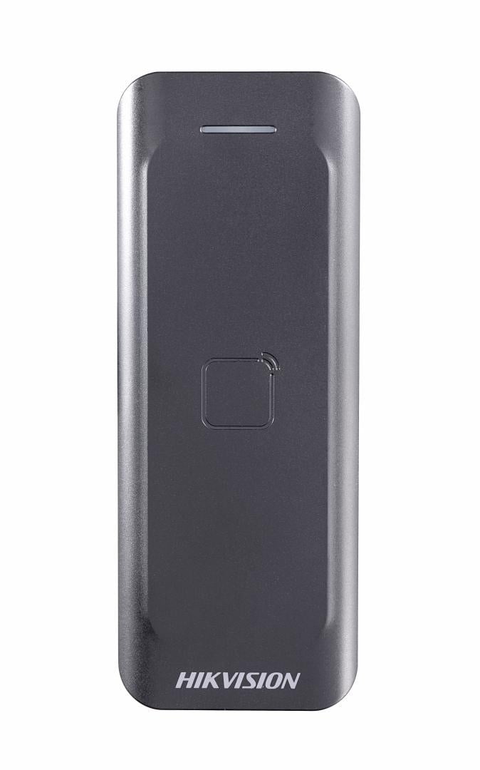 Card reader Hikvision, DS-K1802M; Reads Mifare 1 card; Card Reading Frequency: 13.56MHz; Processor: 32-bit; Reading Range: ≤50mm (≤1.97