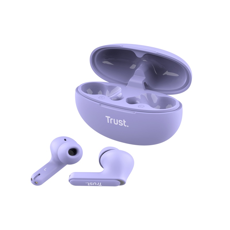 Casti Trust Yavi earbuds BT, frecventa raspuns 20 Hz - 20.000 Hz, mov - 2 | YEO