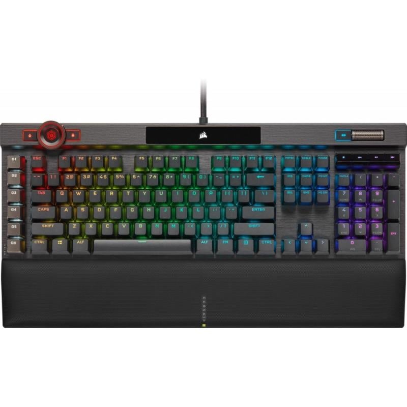 CORSAIR K100 RGB OPTICAL-MECHANICAL, negru Full Key (NKRO) with 100% Anti-Ghosting Supported in iCUE Profiles up to 200 depending on complexity Wired Connectivity 2x USB 3.0 or 3.1 Type-A Key Switches CORSAIR OPX Optical- Mechanical