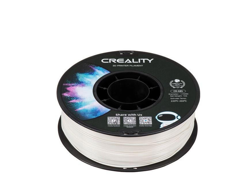 CREALITY CR-ABS 3D Printer Filament, white,temperatura printare: 220-260, Diametru Filament: 1.75mm, rezistenta la tractiune: 43MPa,diametru suport filament: 200mm, NON-Toxic, Utilizare: pana la 6 luni de la deschiderea ambalajului. - 1 | YEO