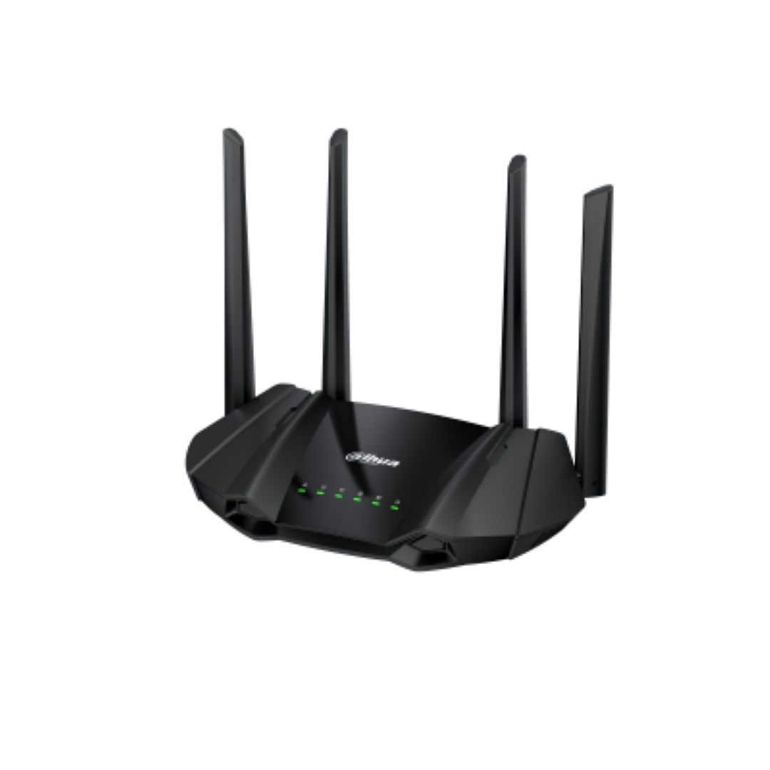 DAHUA AX1500 WIRELSS ROUTER DH-AX15M, Standarde wireless: 2.4 GHz: 802.11 b/g/n, 5 GHz: 802.11 a/n/a/ac/ax, Dual Band; 2.4 GHz: 300 Mbps, 5 GHz: 1201 Mbps, interfata: 1 x 10/100/1000Mbps WAN, 2 x 10/100/1000Mbps LAN, Memorie: 128 MB Flash, 128 MB RAM,