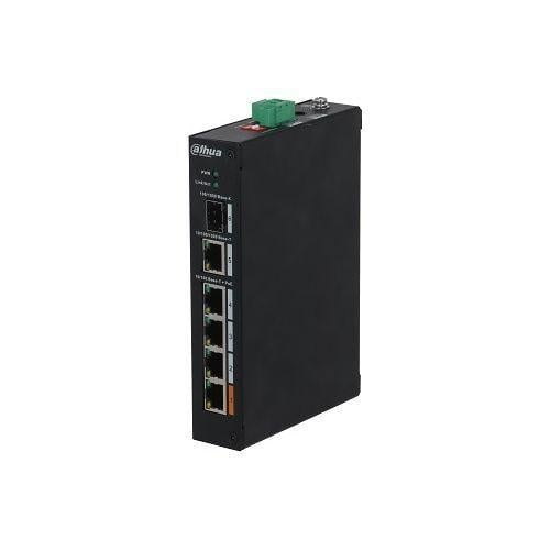 DAHUA SWITCH 4 PORT POE UNMANAGED PFS3106-4ET-60-V2 Switch unmanaged PoE cu 4 porturi > Sursă de alimentare PoE cu opt pini > PoE inteligent (PoE: 1,2,3,4,5 (V+); > Hi-PoE 60 W (port portocaliu):Hi-PoE: 3,6,7,8 (V-) >functie de supraveghere inovatoare