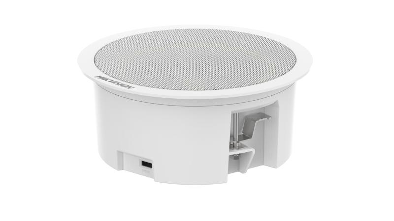 Difuzor public Hikvision DS-QAZ1203G1-BE, 300 Hz to 15 kHz, putere difuzor: 3 W, Network Protocol: IPv4, HTTP, HTTPS , SSL/TLS , DNS, NTP, TCP, UDP, IGMP, ICMP, DHCP, ARP, SSH, interfata: RJ45 10 M/100 M Adaptive Ethernet port × 1, stocare: Built-in 4 GB