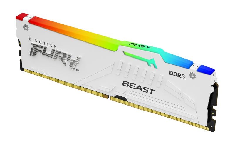 Memorie RAM Kingston 64GB DDR5 6000MHz CL30 Dual Channel Kit FURY Beast RGB White - 2 | YEO