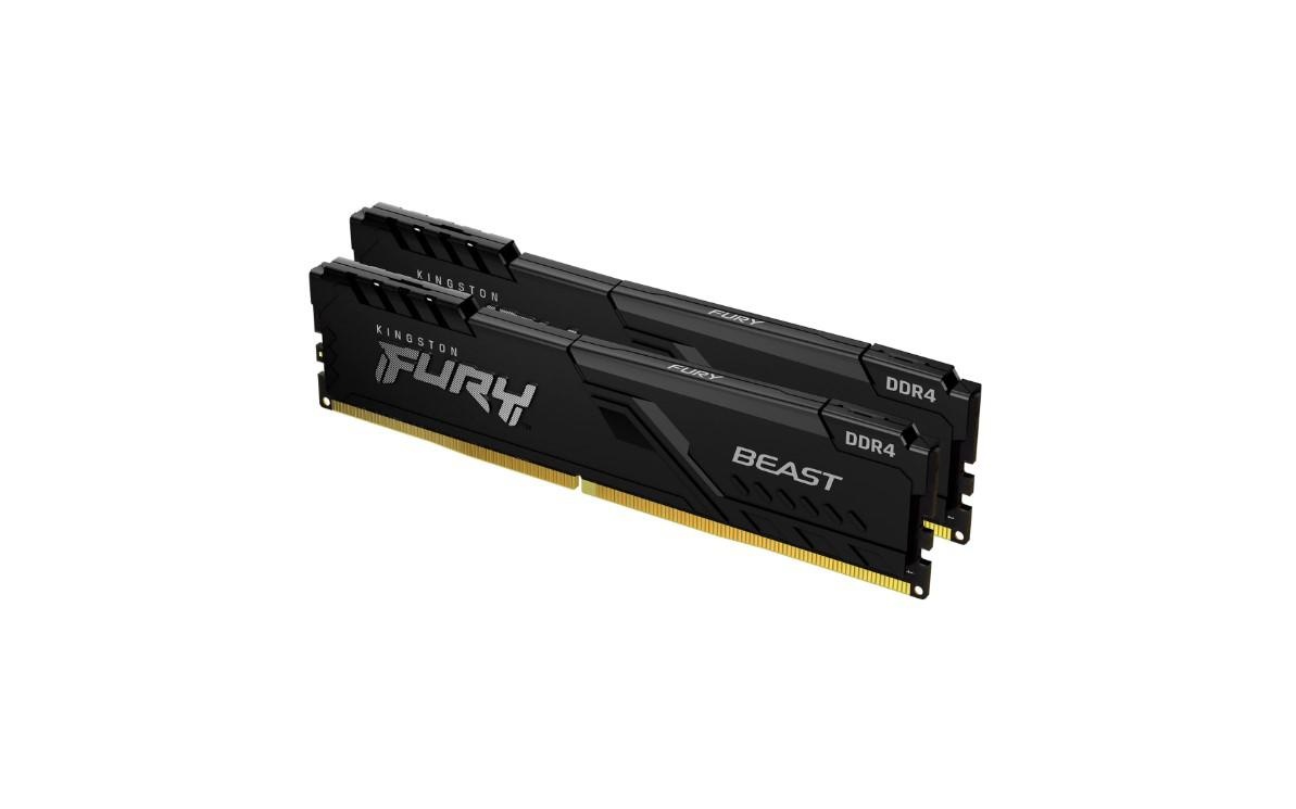 Memorie RAM Kingston,FURY Beast, DIMM, DDR4, 64GB (Kit 2x32GB), 3600MHz, CL18 - 1 | YEO