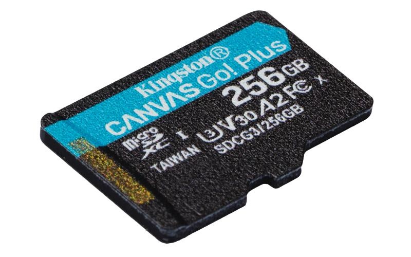 MicroSD Kingston Canvas GO Plus 256GB, Class 10 - UHS I, U3, V30, A2 - 2 | YEO