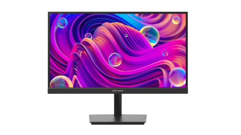 Monitor Hikvision 21.5 inch FHD IPS 100Hz, 178° ultra-wide view screen, 8 bit LVDS FHD (1920 × 1080) display, backlight: E-LED, luminozitate: 250 cd/m², interfata: HDMI SI VGA, alimentare: DC 12V, 2.0A, dimensiuni: cu baza: 493.26 (W) mm × 393.45 (H) mm