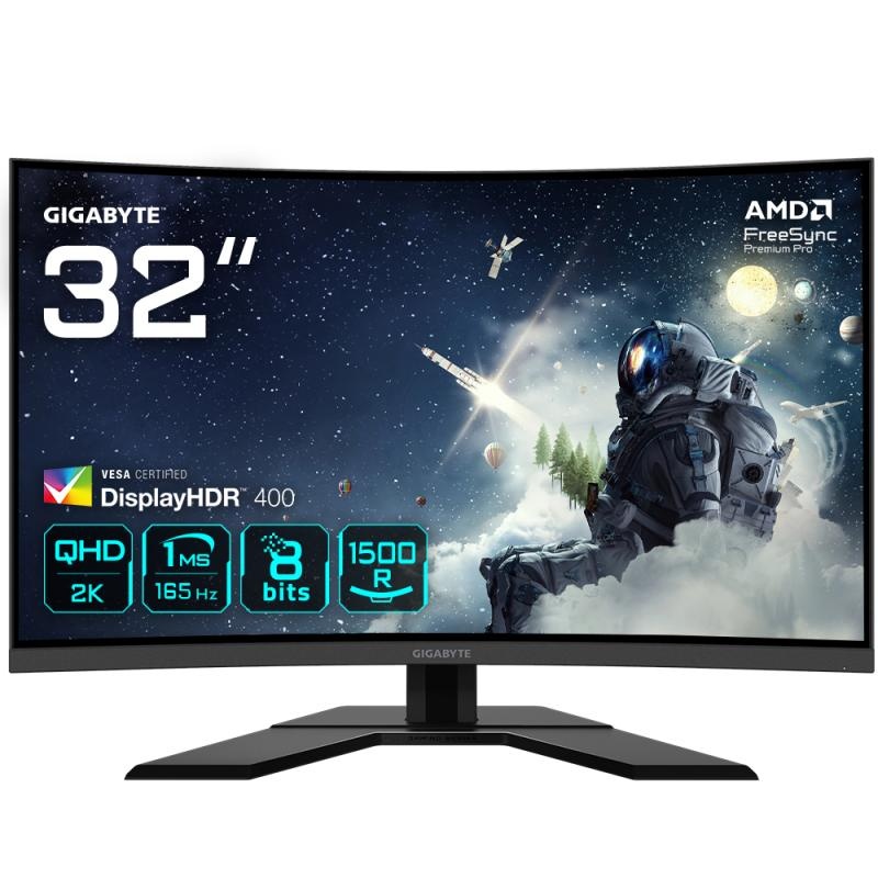 Monitor LED Gigabyte G32QC A-EK, 31.5inch, QHD VA, 1ms, 165Hz, negru - 2 | YEO