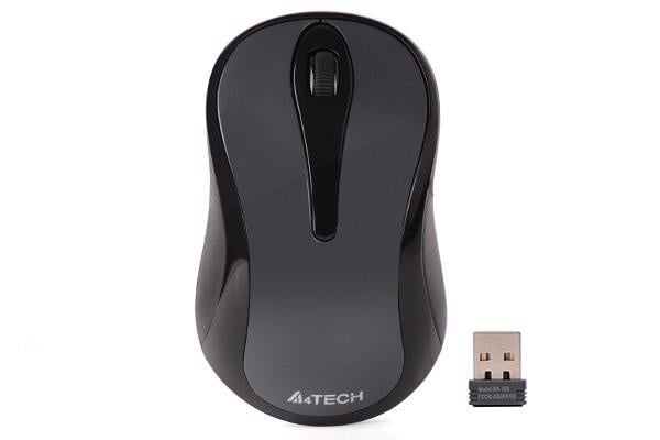 Mouse A4tech, wireless, 1000 dpi, butoane/scroll 3/1, gri