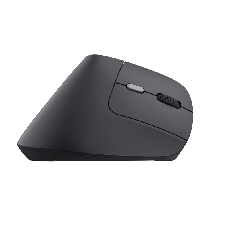 Mouse ergonomic fara fir Trust Bayo II, rezolutie maxima 2400 DPI, 6 butoane, interfata USB-C, 2.4GHz, negru - 2 | YEO