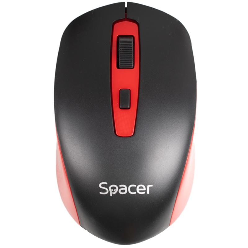 MOUSE Spacer, PC sau NB,1600 dpi, butoane/scroll 4/1, negru cu rosu - 3 | YEO