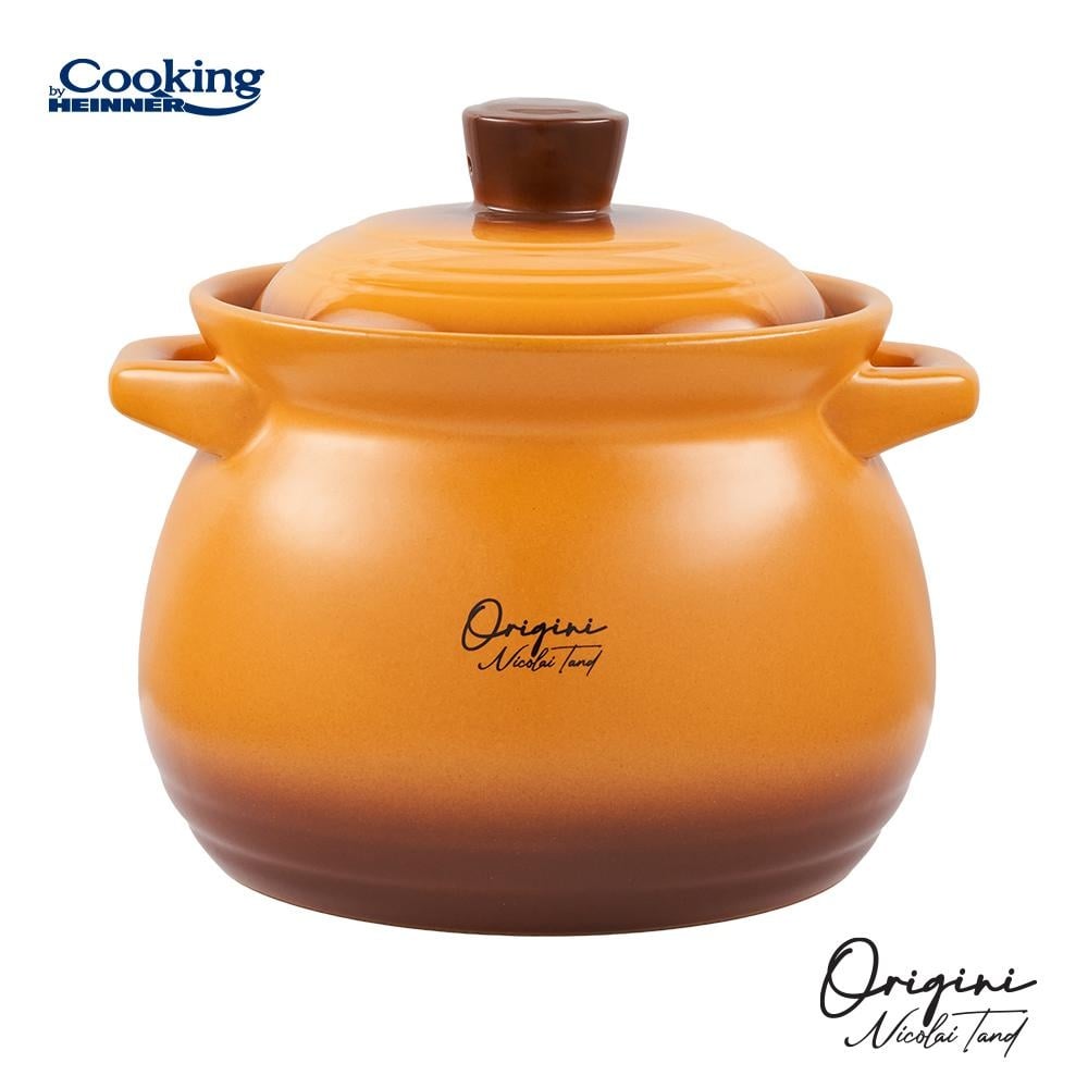 OALA CERAMICA CU CAPAC, 19x19.5 CM, 6 L, NICOLAI TAND, ORIGINI, COOKING BY HEINNER - 1 | YEO