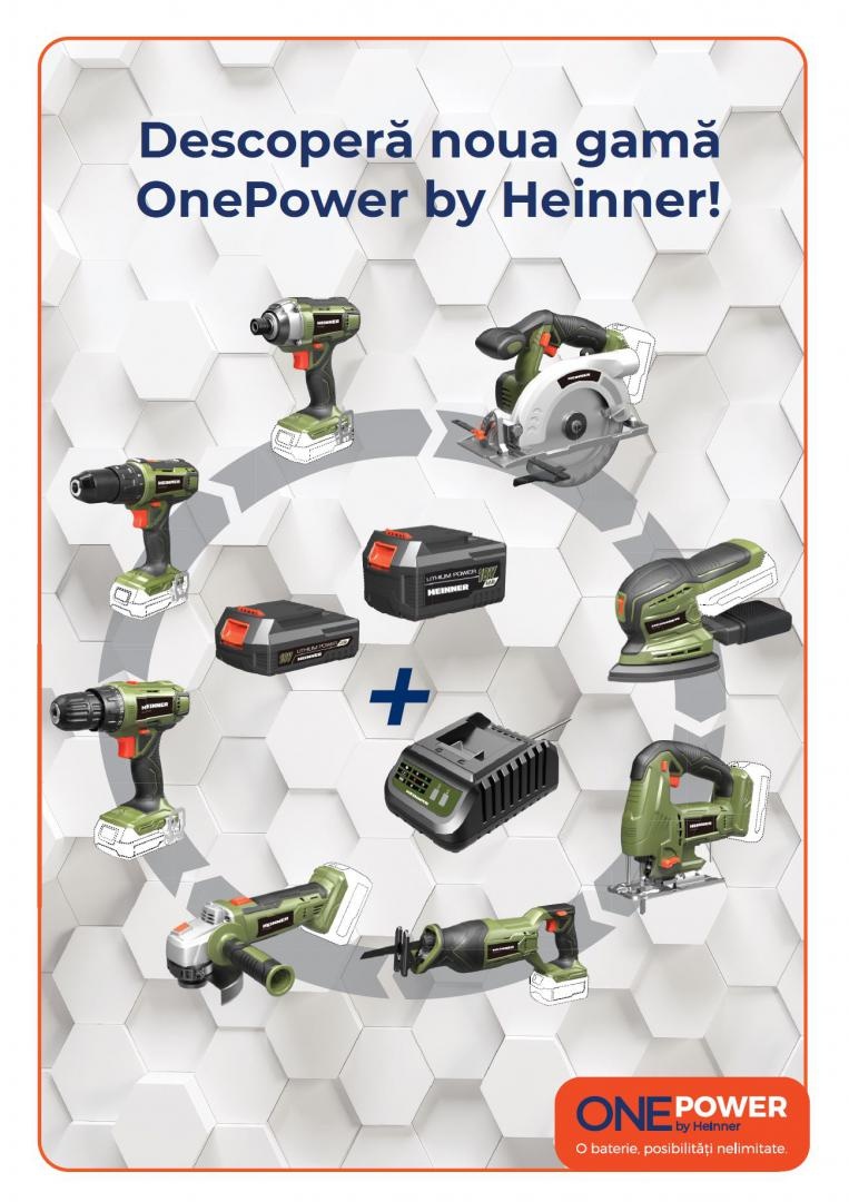 ONE POWER by HEINNER POLIZOR UNGHIULAR 18V 9500RPM (FARA BATERIE SI INCARCATOR) - 3 | YEO