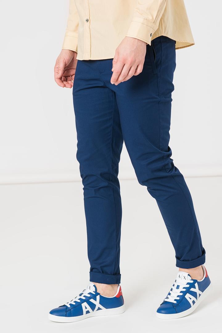 PANTALONI LUNG CASUAL BARBATI NAVY L - 2 | YEO