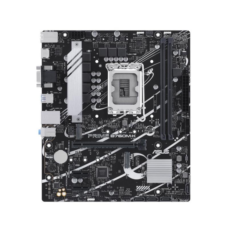 Placa de baza ASUS PRIME B760M-K LGA 1700, 2x DDR5, 1x VGA 1x HDMI, 1x PCIE 4.0 x16 1x PCIE 4.0 x1, 2x M.2, 4x SATA 6GB/s, mATX - 1 | YEO