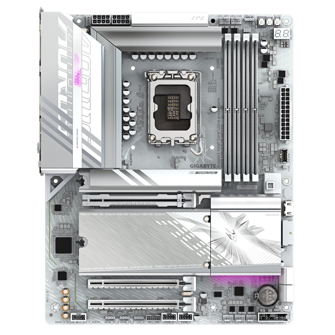 Placa de Baza GIGABYTE B860 AORUS ELITE WIFI7 ICE LGA1851 - 1 | YEO