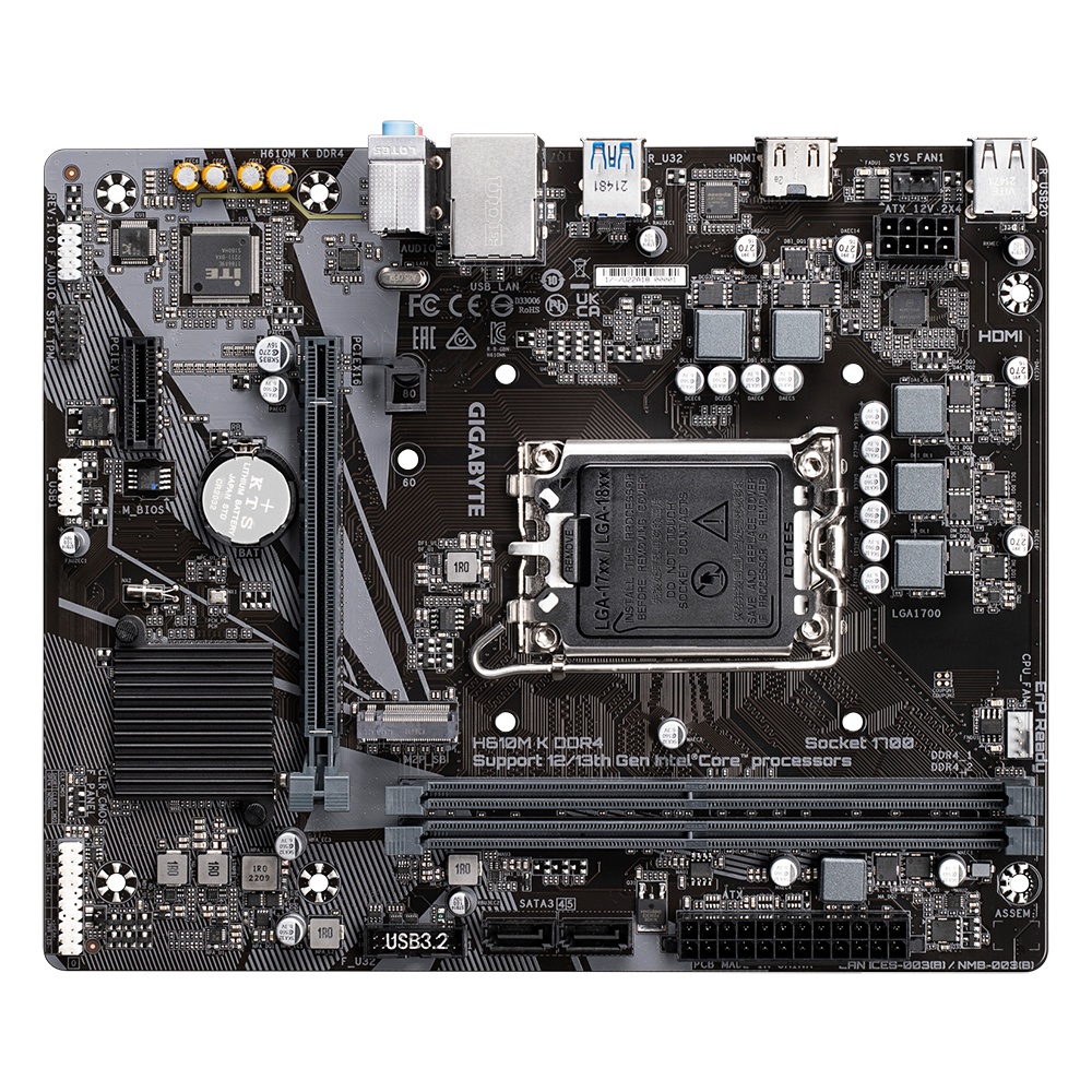 Placa de baza Gigabyte H610M K LGA 1700 - 3 | YEO